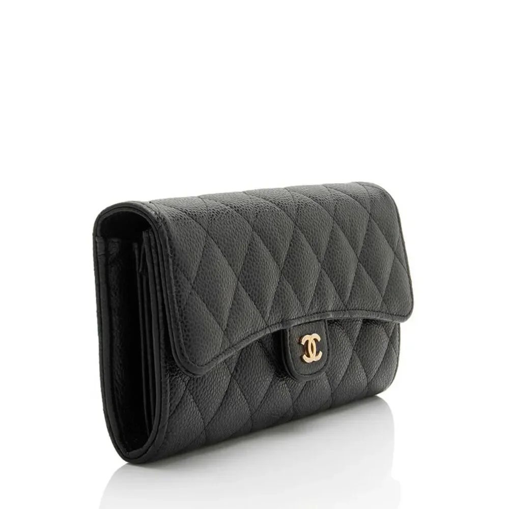 Chanel Caviar Leather Classic Long Wallet